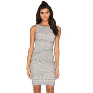 Bailey 44 Anthropologie Revolve Gobi Desert Dress Bodycon Black & Cream Size M